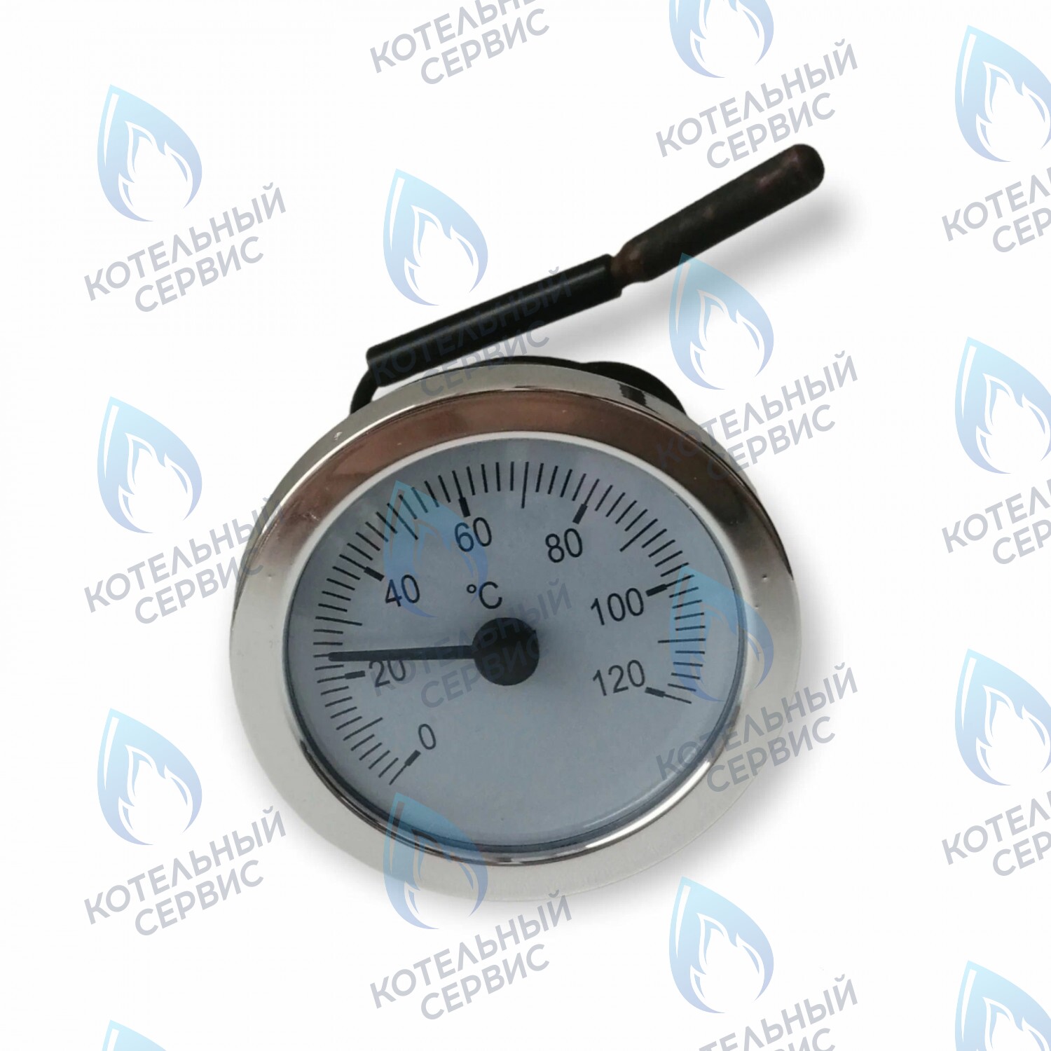 ST002 Термометр капиллярный (круглый хромированное кольцо) Ø52мм,  L=550мм, 0-120С в Орле