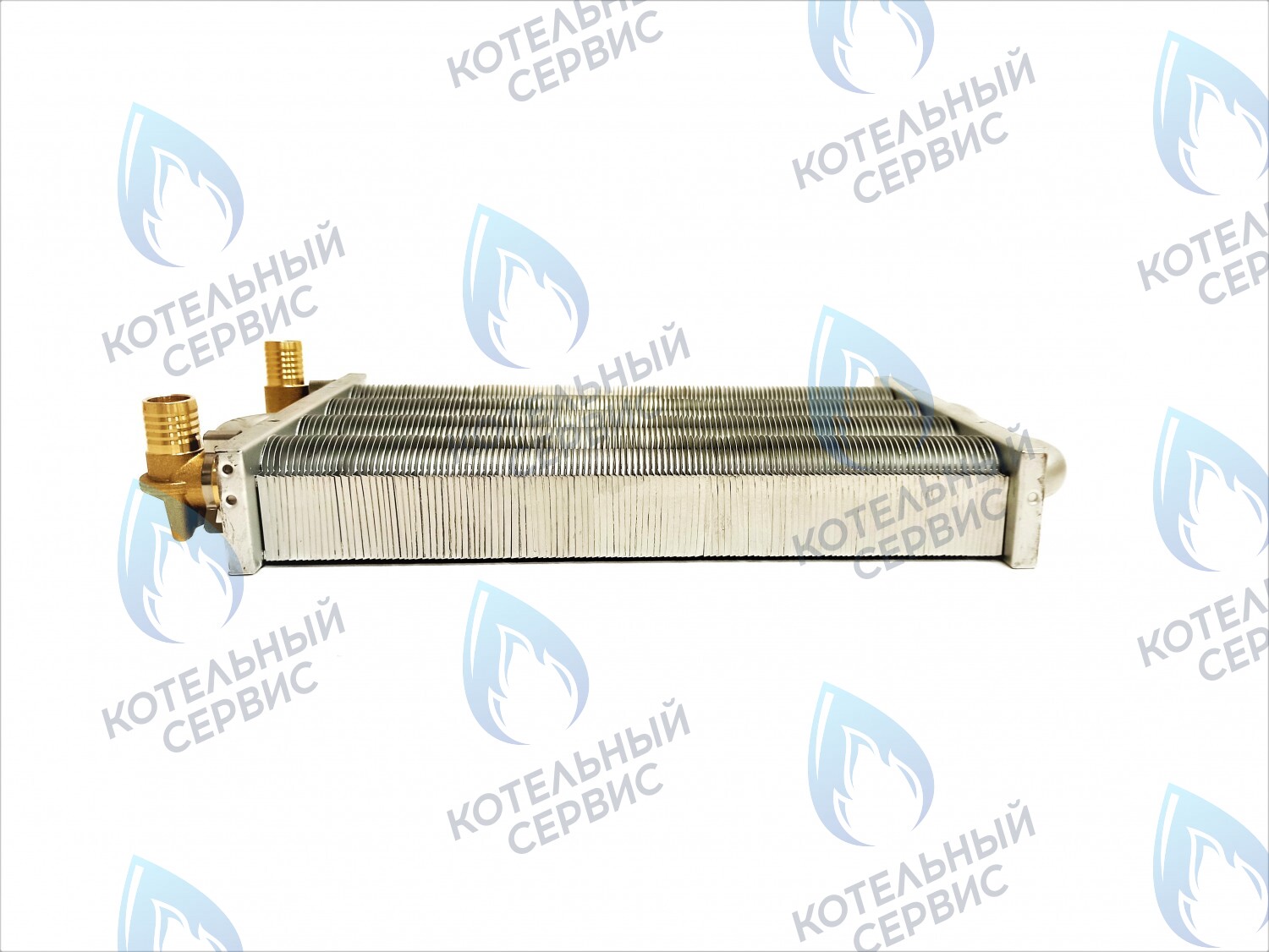 EM021-280-Фитинг-Комп Теплообменник отопления с фитингами (280 мм) 122 FIN (250-300MSC) DAEWOO в Орле