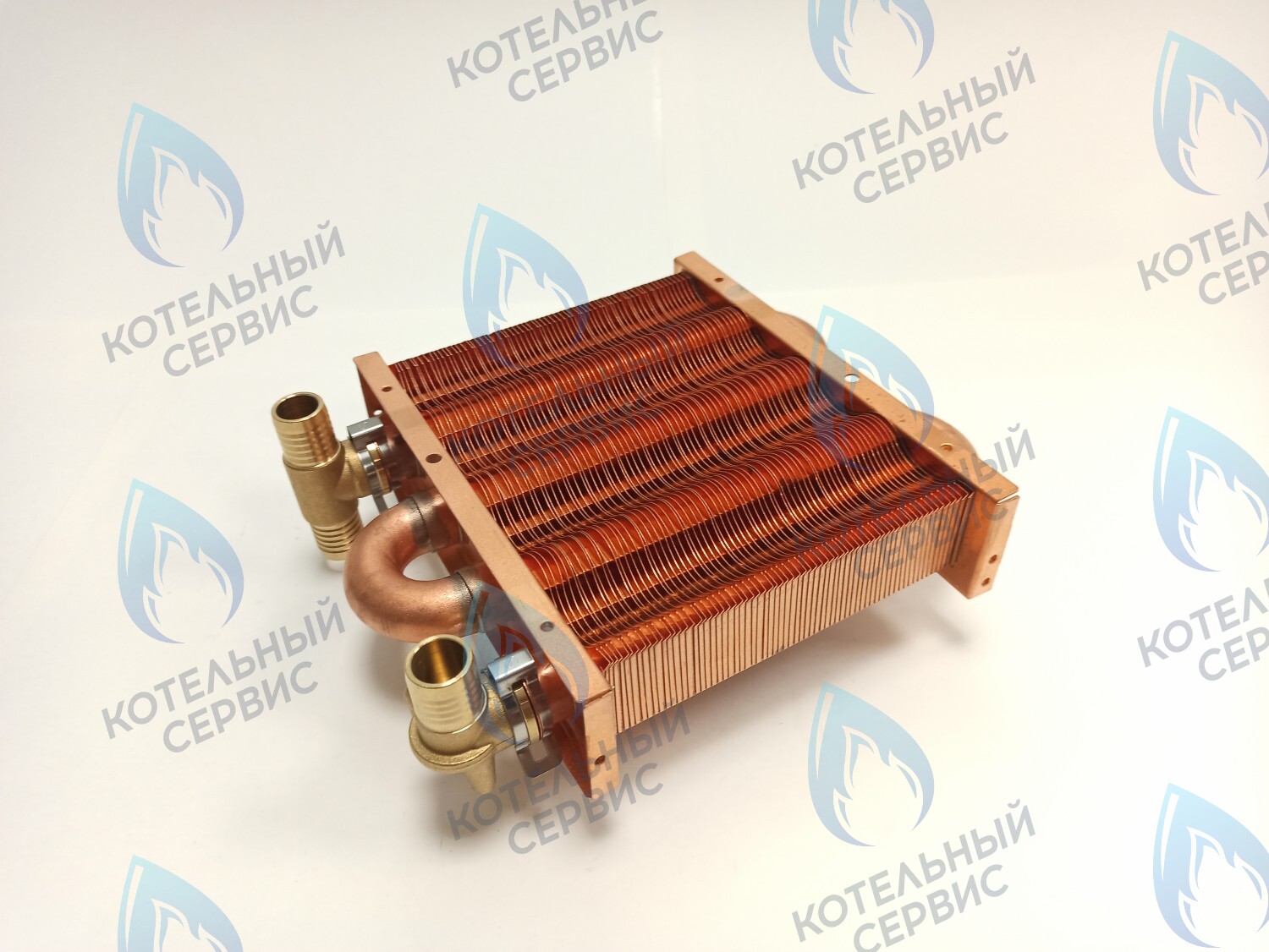 EM021-142-02-Фитинг-Комп Теплообменник отопления с фитингами (142 мм) 67 FIN (100 HSG/ICH/MSC) DAEWOO в Орле
