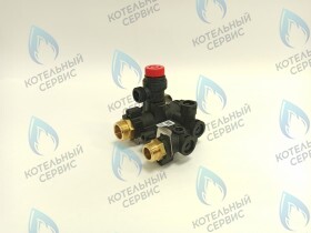 Гидроблок (левый) с картриджем трехходового крана (пластиковый) LIGHT 12кВт-24кВт, VARME 12кВт-18кВт (HH005B) FEDERICA BUGATTI