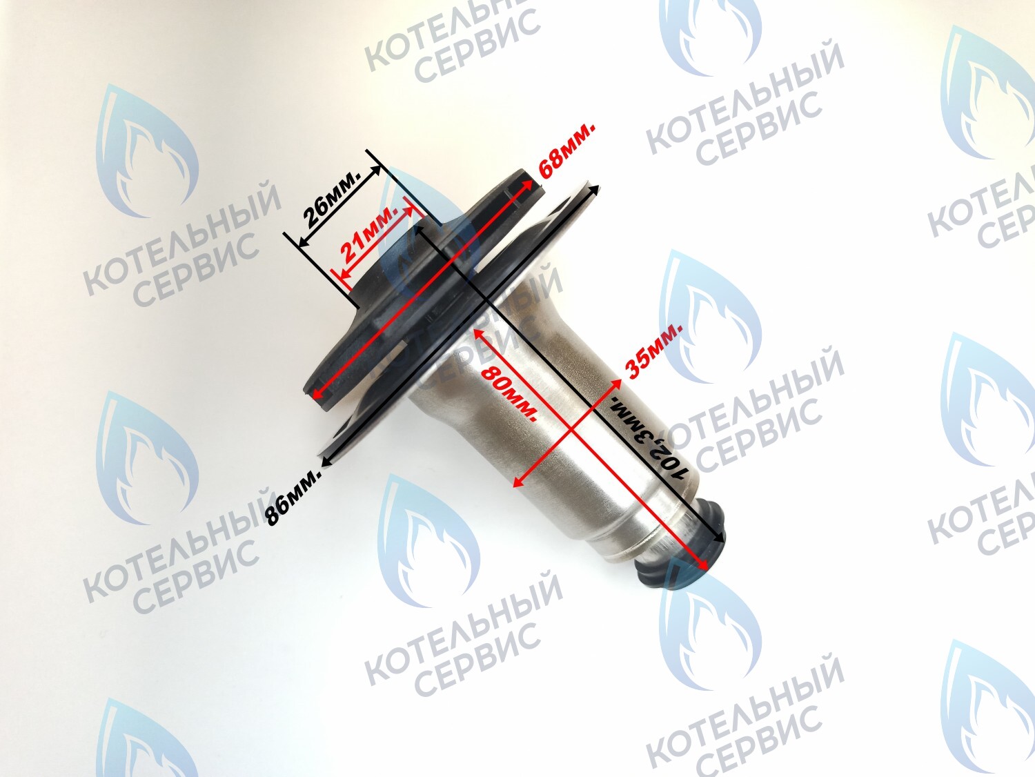 PPR-W21CW-35-03 Втулка ротор насоса (по часовой стрелке) аналог WILO 12/4.1, 12/5, 15/5 (втулка 35мм, колесо 68/21мм) в Орле