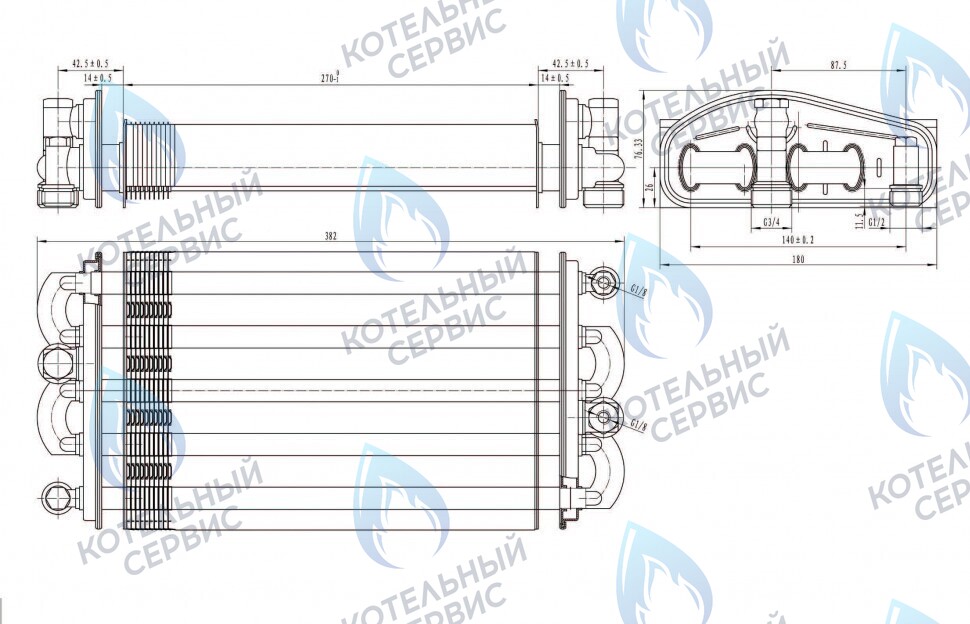 C40.132 Теплообменник битермический FONDITAL Victoria Compact CTN 24 / NOVA FLORIDA Vela Compact CTN 24 AF в Орле