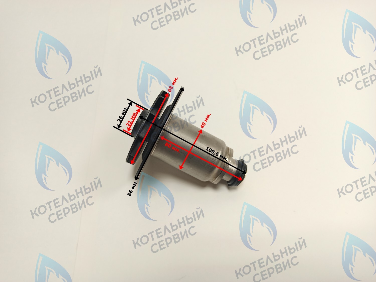 PPR-W21CW-40-02 Втулка ротор насоса (по часовой стрелке) аналог WILO 15/6 (втулка 40мм, короткая 80мм, колесо 68/21мм) в Орле
