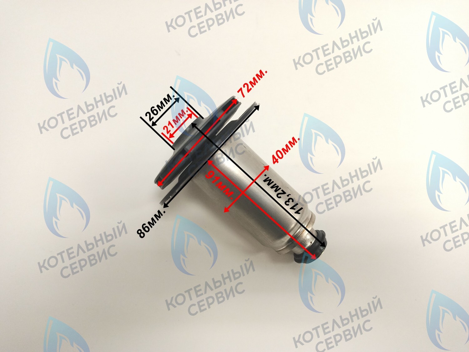 PPR-W21CW-40LONG-02 Втулка ротор насоса (по часовой стрелке) аналог WILO 15/7 (втулка 40мм, длинная 90мм, колесо 72/21мм) в Орле
