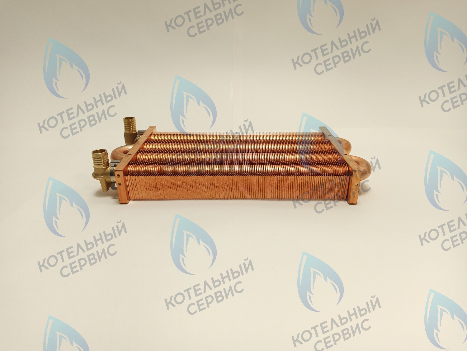 EM021-280-02-Фитинг-Комп Теплообменник отопления медный с фитингами (280 мм) 122 FIN (250-300MSC) DAEWOO в Орле