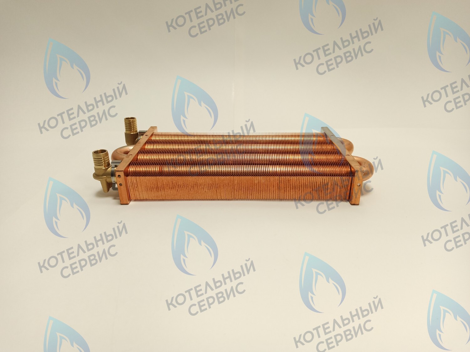 EM021-280-02-Фитинг-Комп Теплообменник отопления медный с фитингами (280 мм) 122 FIN (250-300MSC) DAEWOO в Орле