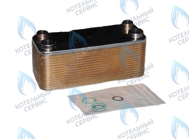 39809340 Теплообменник вторичный KIT SCAMB.ZB-30P (37403551) FERROLI в Орле