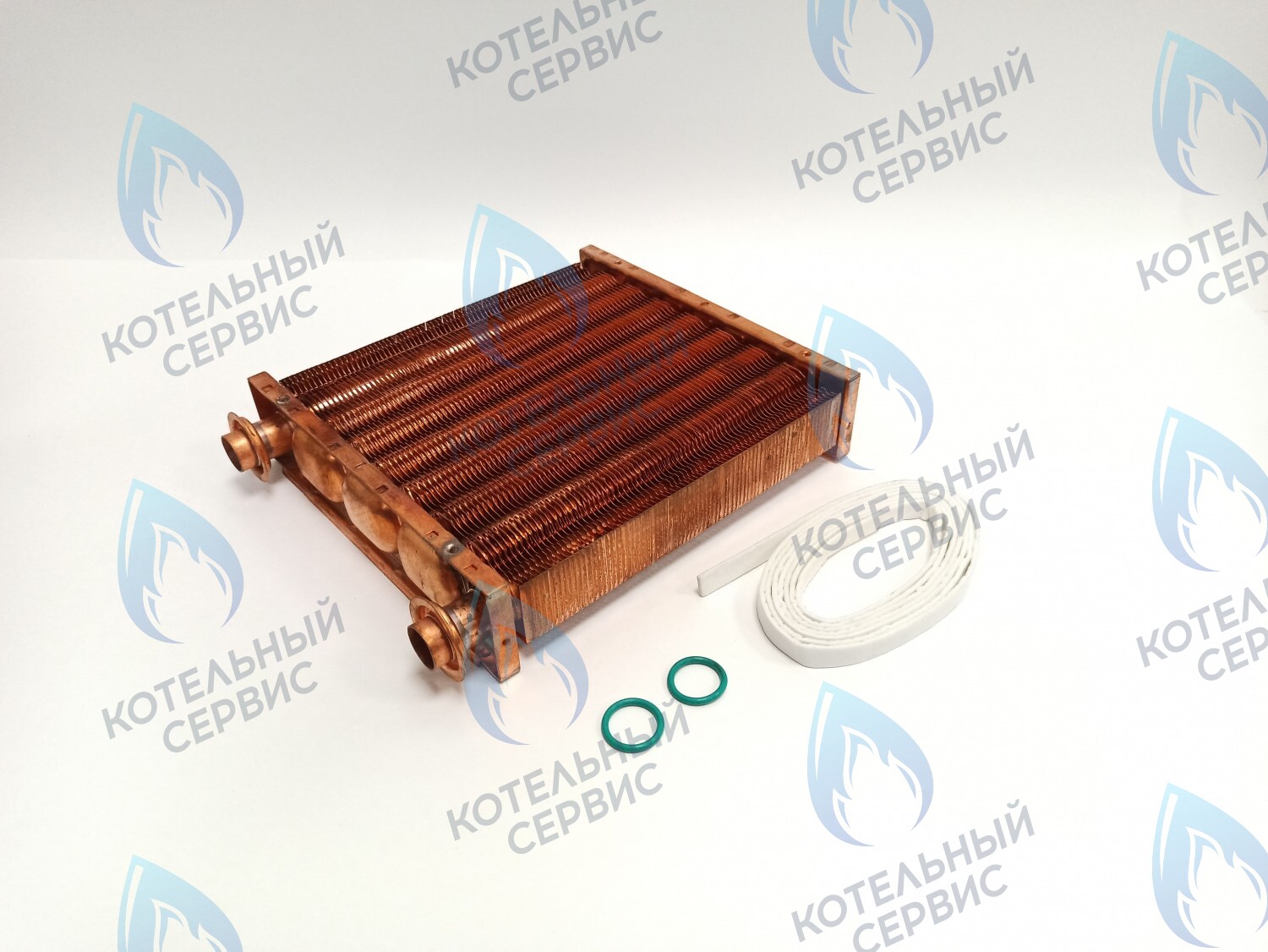 EM052-195-02 Теплообменник основной (первичный) (МЕДНЫЙ) Navien (с белыми прокладками в комплекте) Deluxe Е 10-24K (30021953A) в Орле
