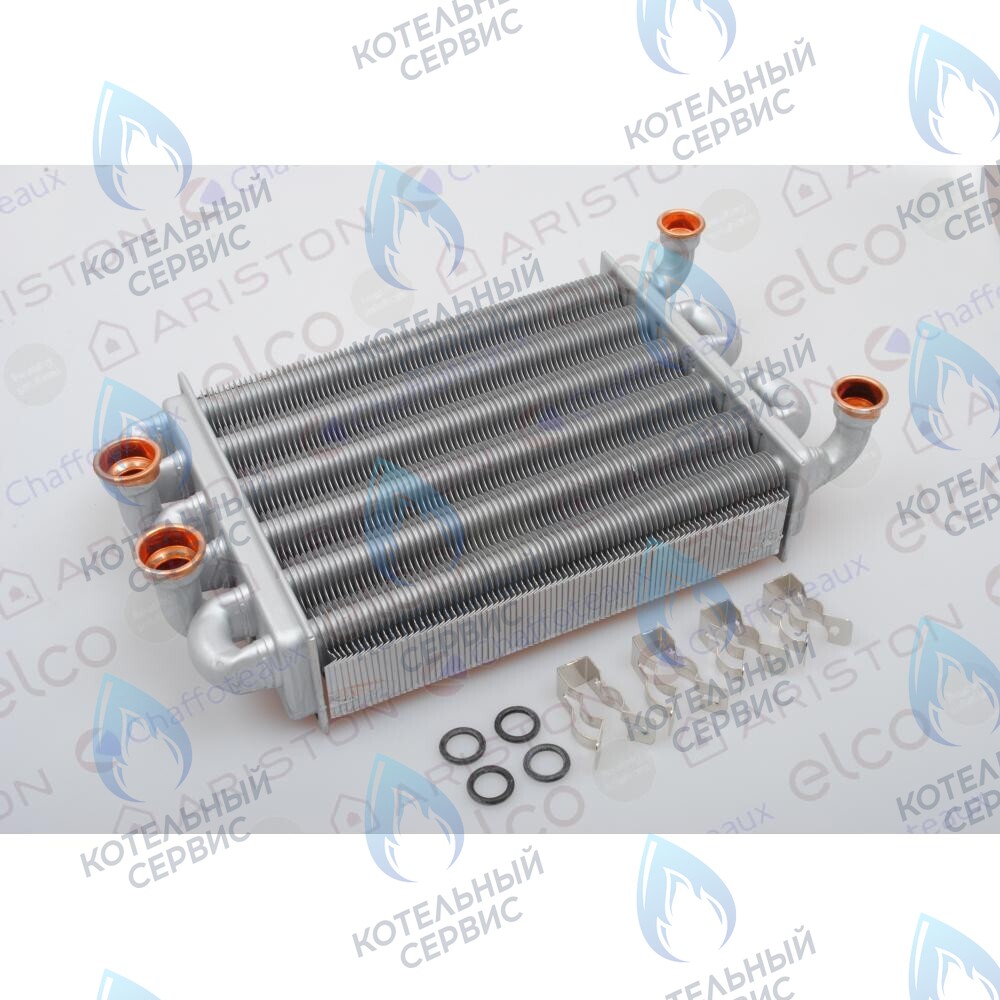65106300 Битермический теплообменник 220 mm Ariston Egis, As (24 FF версии турбо, длина 220 мм) после 01.03.2008 (65106300) в Орле