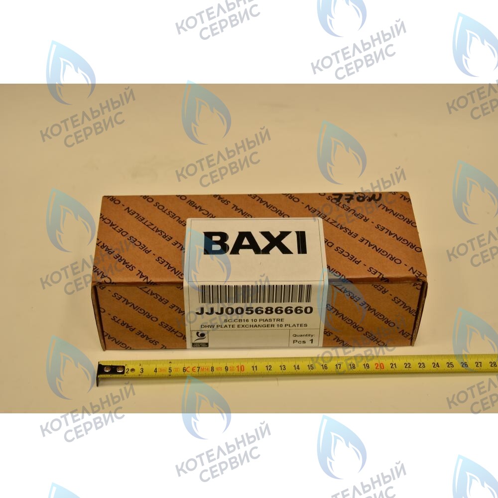 5686660 Теплообменник пластинчатый ГВС 10 пластин BAXI 24 кВт ECO ECO (COMPACT, 3, 3 COMPAT, FOUR, HOME, 4s, 5 COMPACT), FOURTECH в Орле