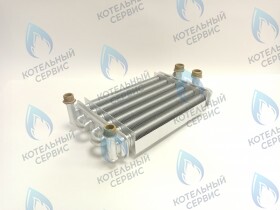 Теплообменник битермический 230мм LEBERG 24ASF, ROCTERM TD-B24/TE-B24 (внимание, модель для бака сзади!) Oasis Eco BE-24, Olical 24кВт, OLICAL F Series 24 KW