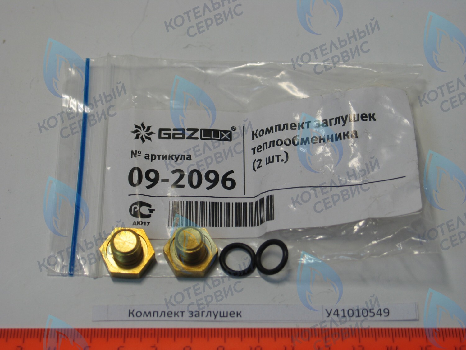 09-2096 Комплект заглушек теплообменника латунь (2шт.) GAZLUX в Орле